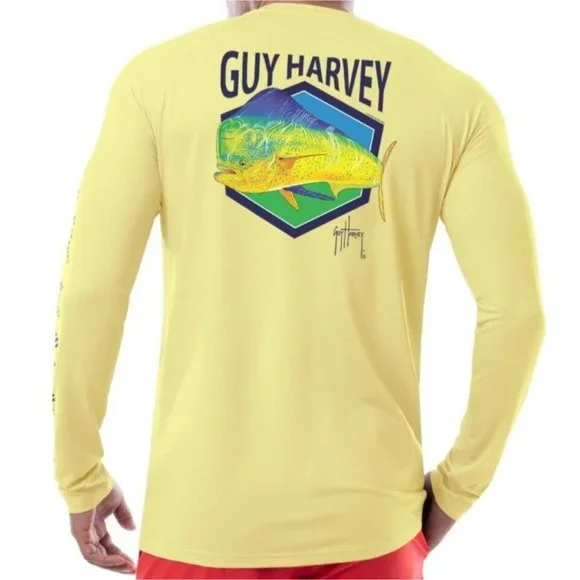 Guy Harvey Men's Long Sleeve Sun Protection Yell Top. Size Medium.  NWT. - Picture 3 of 6